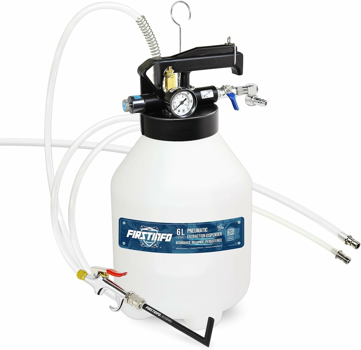 FIRSTINFO A1132NXEU pneumatyczny napełniacz oleju ATF 6 l z adapterami