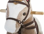 Heunec 725072 – pluszowy koń na biegunach z dźwiękiem galopu, 74 cm – zdjęcie 2