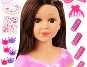 Bayer Design Charlene Super Model 90088AK – głowa do stylizacji, brązowe włosy – zdjęcie 1