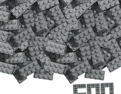 Simba Blox 104114549 – 500 szarych klocków plastikowych, kompatybilne – zdjęcie 1