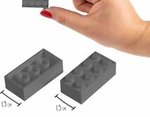Simba Blox 104114549 – 500 szarych klocków plastikowych, kompatybilne – zdjęcie 3