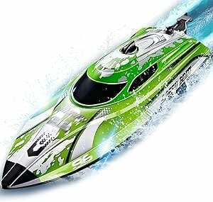 PENGBU RC HJ820-G – łódź zdalnie sterowana 25 km/h z LED, samoodwracanie