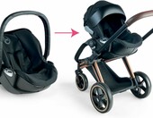 Corolle Cybex Priam 3 w 1 – wózek dla lalek 36–42 cm, czarny – zdjęcie 3