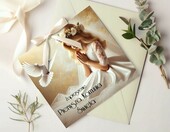 Happenings zaproszenia na Komunię dla dziewczynki, 10 szt. z kopertami, wzór 4 – zdjęcie 1