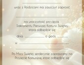 Happenings zaproszenia na Komunię dla dziewczynki, 10 szt. z kopertami, wzór 4 – zdjęcie 3