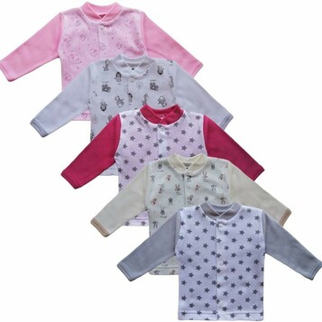 Kaftaniki niemowlęce bawełniane 5 szt. MEA BABY, stan: nowy