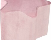 roba Lil Sofa pufa dziecięca gwiazda – różowy welur, wysokość 24 cm – zdjęcie 1