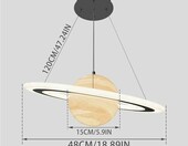 DROMEZ MD018 lampa wisząca Planeta LED 40 W z pilotem do pokoju dziecięcego – zdjęcie 2