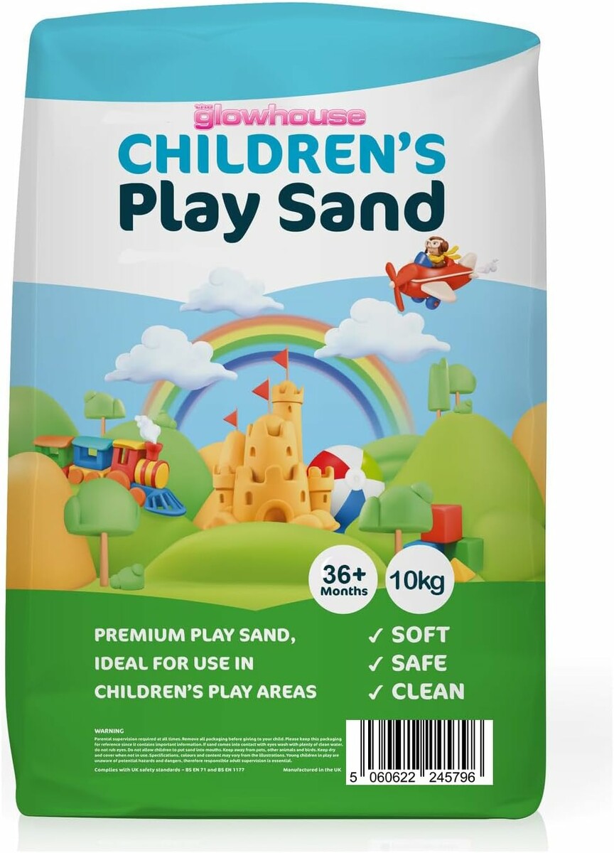 The Glowhouse Children's Play Sand 10 kg – płukany piasek do piaskownicy dla dzieci