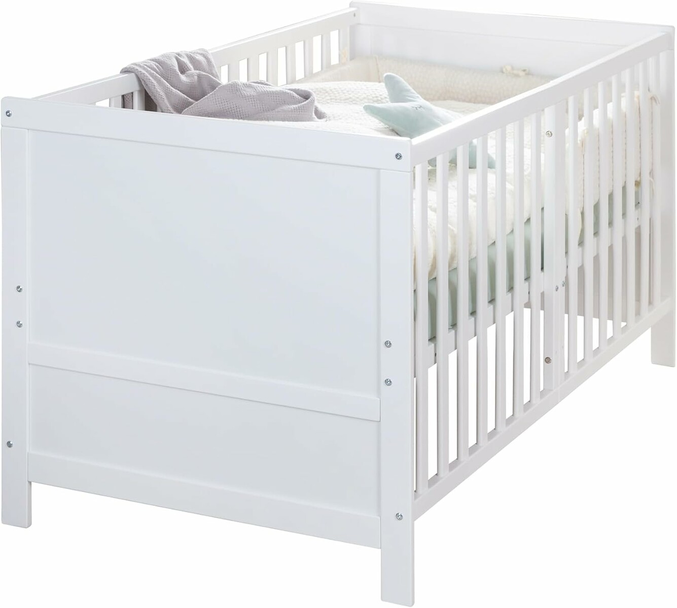 roba Easy Sleep łóżeczko dziecięce 70x140 z przebudową na łóżko juniorskie – białe