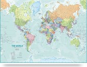 Maps International mapa ścienna świata laminowana 118,9 x 84,1 cm – wydanie 2025 – zdjęcie 1