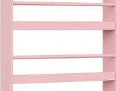 FOREHILL półka ścienna na książki dla dzieci, 4 poziomy, 58 x 12 x 111 cm – różowa – zdjęcie 2