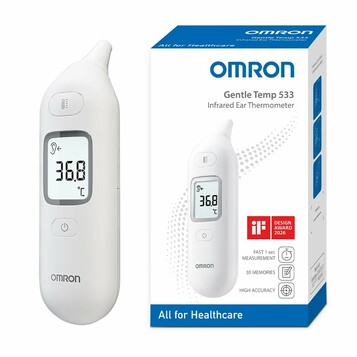 OMRON Gentle Temp 533 termometr douszny bez osłonek, pamięć 30 pomiarów