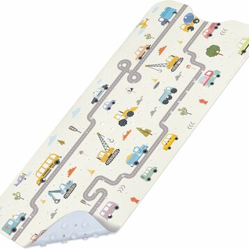 SHUCHING mata antypoślizgowa do wanny dla dzieci 100 x 40 cm – samochody