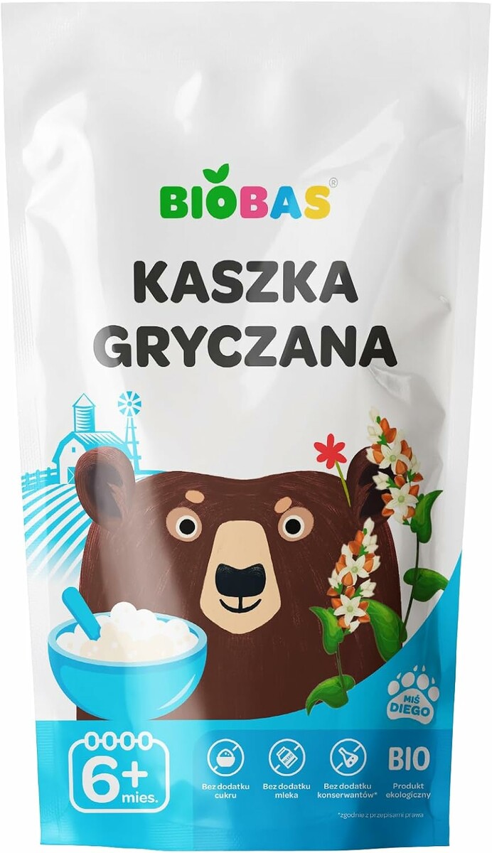 BioBas kaszka gryczana BIO 200 g – bez cukru, od 6. miesiąca