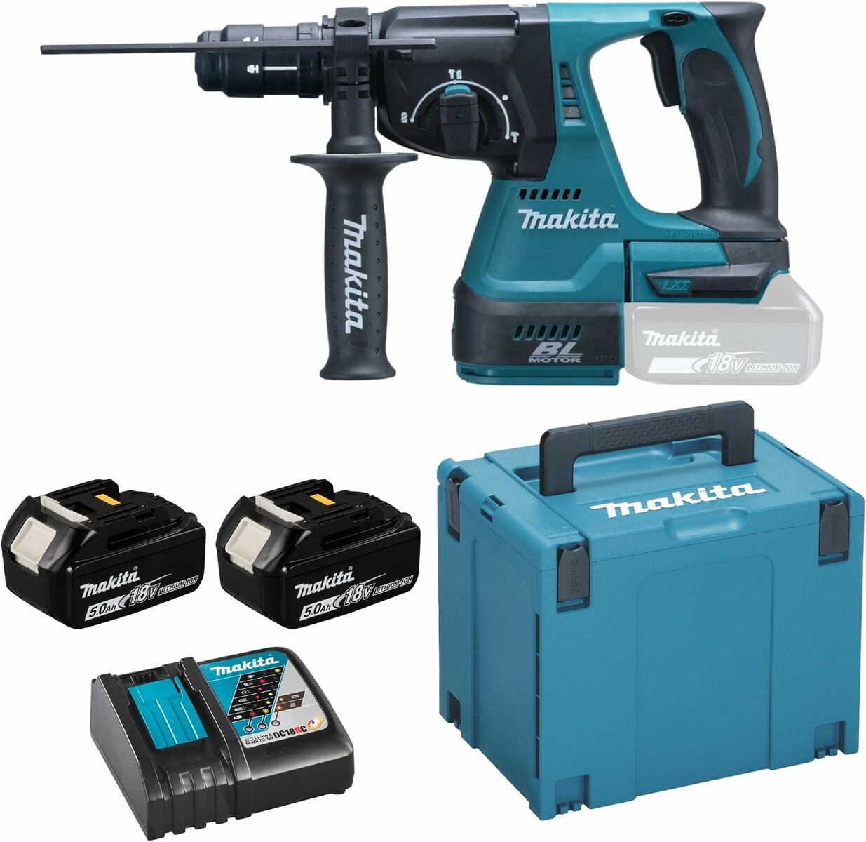 Młotowiertarka SDS-Plus Makita DHR243RTJ 18, stan: nowy