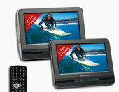 Medion – mobilne samochodowe DVD 2 x LCD (używany) – zdjęcie 1