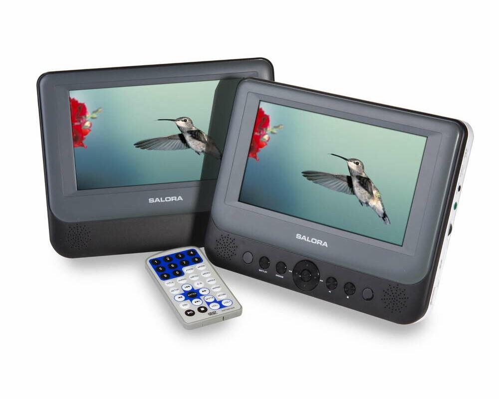 Salora DVP-7048 – mobilne samochodowe DVD, twin (używany)