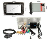 Radio nawigacja VW Passat 2din GPS USB SD ekran (używany) – zdjęcie 2