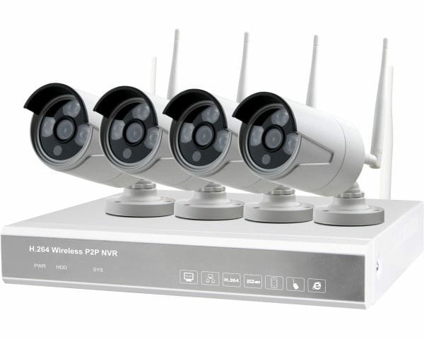 Zestaw monitoringu Kkmoon H.264 4 kamery 1080p 4 kanały