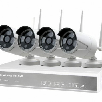 Zestaw monitoringu Kkmoon H.264 4 kamery 1080p 4 kanały