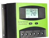 Regulator ładowania PWM solar LCD USB 60A 12V 24V (używany) – zdjęcie 1