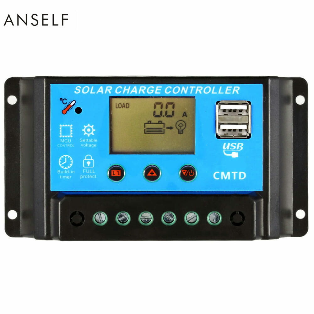 Anself 10A 12V/24V PWM – regulator ładowania (stan nowy)