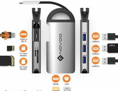 NOVOO 8w1 – adapter przejściówka HUB 3xUSB3.0 (używany) – zdjęcie 3