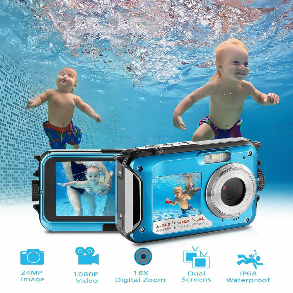 Aparat wodoodporny sportowy Aurho 24Mpx FHD LCD (używany)