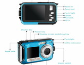 Aparat wodoodporny sportowy Aurho 24Mpx FHD LCD (używany) – zdjęcie 3