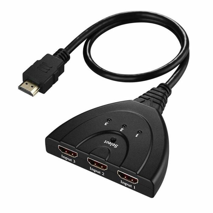 Rozgałęźnik splitter Mini HDMI-301 3w1 Full HD (używany)