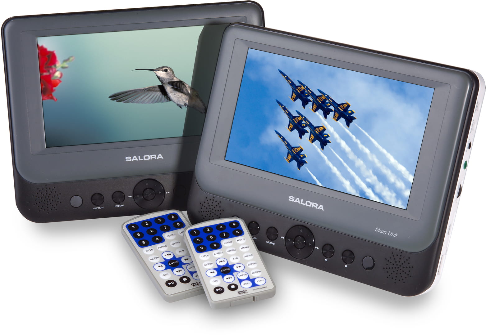 PRZENOŚNE SAMOCHODOWE DVD Salora DVP-7748 Duo+GC