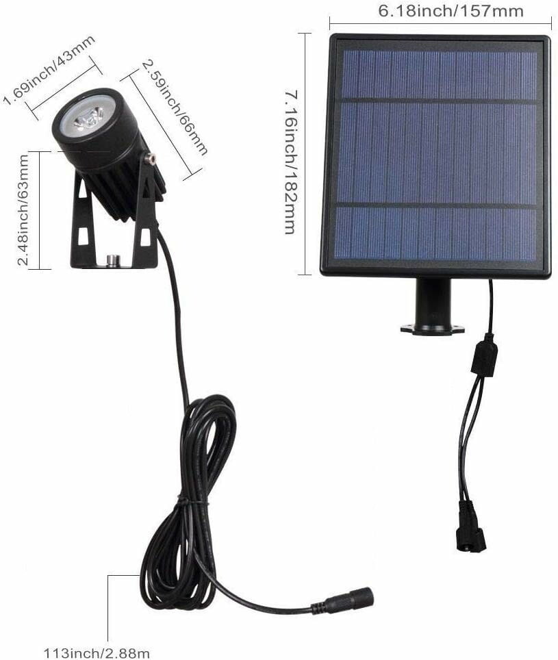 Wodoodporna zewnętrzna lampa solarna LED T – ogłoszenie