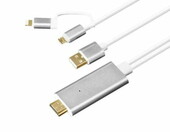Adapter HDMI do telefonu micro USB Lightning USB (stan nowy) – zdjęcie 2