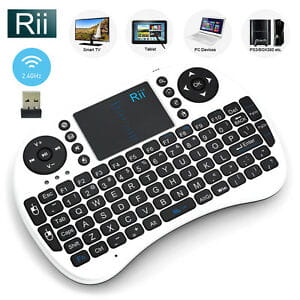 Klawiatura bezprzewodowa mini smart TV android box I8+ biały