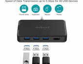 Dodocool DC35 USB-C 4K – wielozadaniowy HUB 7w1 (używany) – zdjęcie 4
