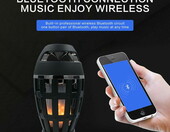 Głośnik bluetooth z lampką płomień Mailian I3C USB (używany) – zdjęcie 5