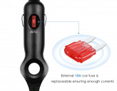 Podwójny adapter zapalniczki samochodowej Snan CE-CL-002 2 porty USB – zdjęcie 4