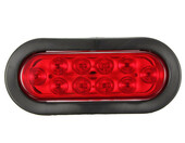 Owalne czerwone oświetlenie lampa 10 LED 12V DC (używany) – zdjęcie 1