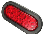 Owalne czerwone oświetlenie lampa 10 LED 12V DC (używany) – zdjęcie 2