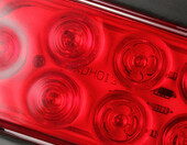 Owalne czerwone oświetlenie lampa 10 LED 12V DC (używany) – zdjęcie 3