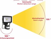 Lampa reflektor Led z czujnikiem ruchu Livarno Lux (używany) – zdjęcie 4