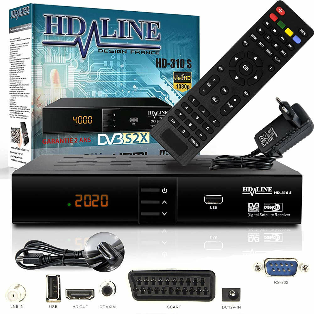 HD-LINE HD-310 – tuner satelitarny DVB S2 – stan: używany