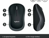 Logitech M185 USB – mysz myszka bezprzewodowa (używany) – zdjęcie 2