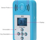 Mobilny detektor stężenia tlenu KXL-803 O2 LCD (stan nowy) – zdjęcie 3