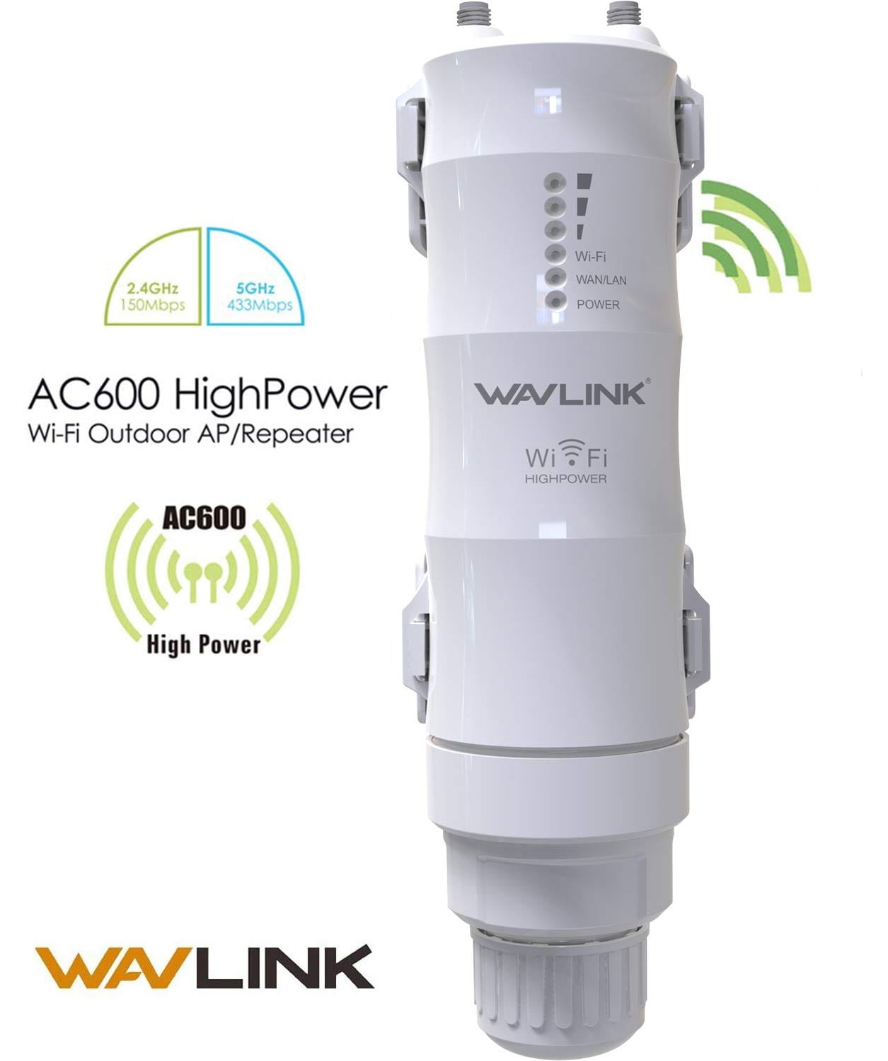 Zewnętrzny bezprzewodowy punkt dostępowy Wavlink AC600 2.4G 5G