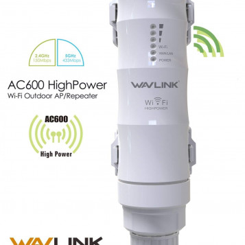 Zewnętrzny bezprzewodowy punkt dostępowy Wavlink AC600 2.4G 5G