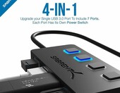 Sabrent HB-UM43 – hub 4-portowy USB 3.0, stan: używany – zdjęcie 3