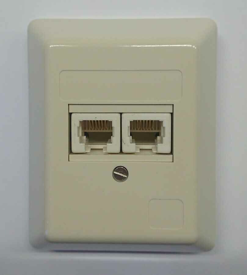 Gniazdko gniazdo komputerowe internetowe 2x RJ45 (używany)