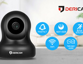 Dericam P2 1080P WiFi FHD – niania elektroniczna IP, czarna – zdjęcie 2